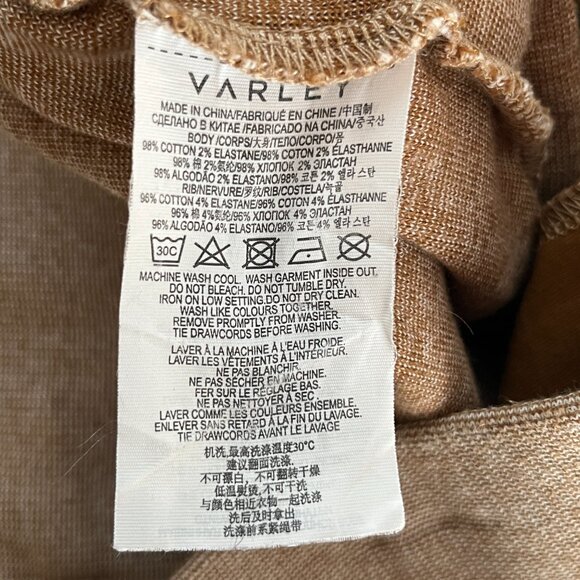 Revolve Varley Amberley Pant Jogger Biscuit | Tan Beige Size Small Minimalist - Picture 7 of 10